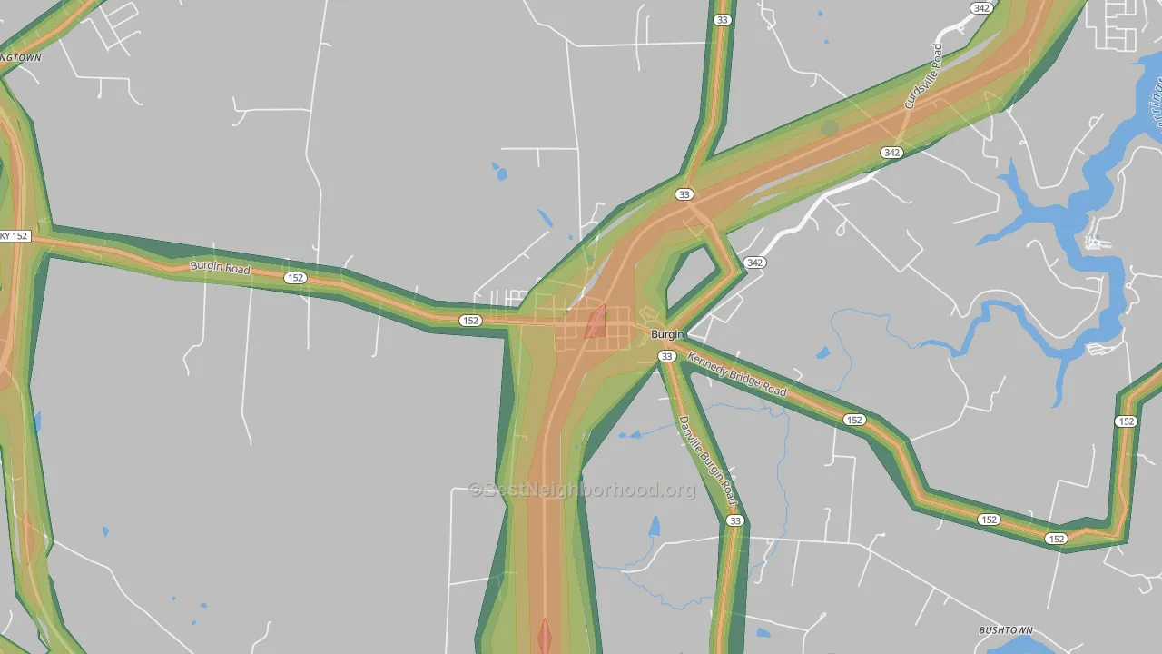 40310, KY Map of Noise Levels in 40310