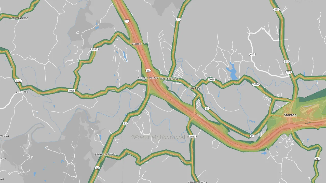 40312, KY Map of Noise Levels in 40312