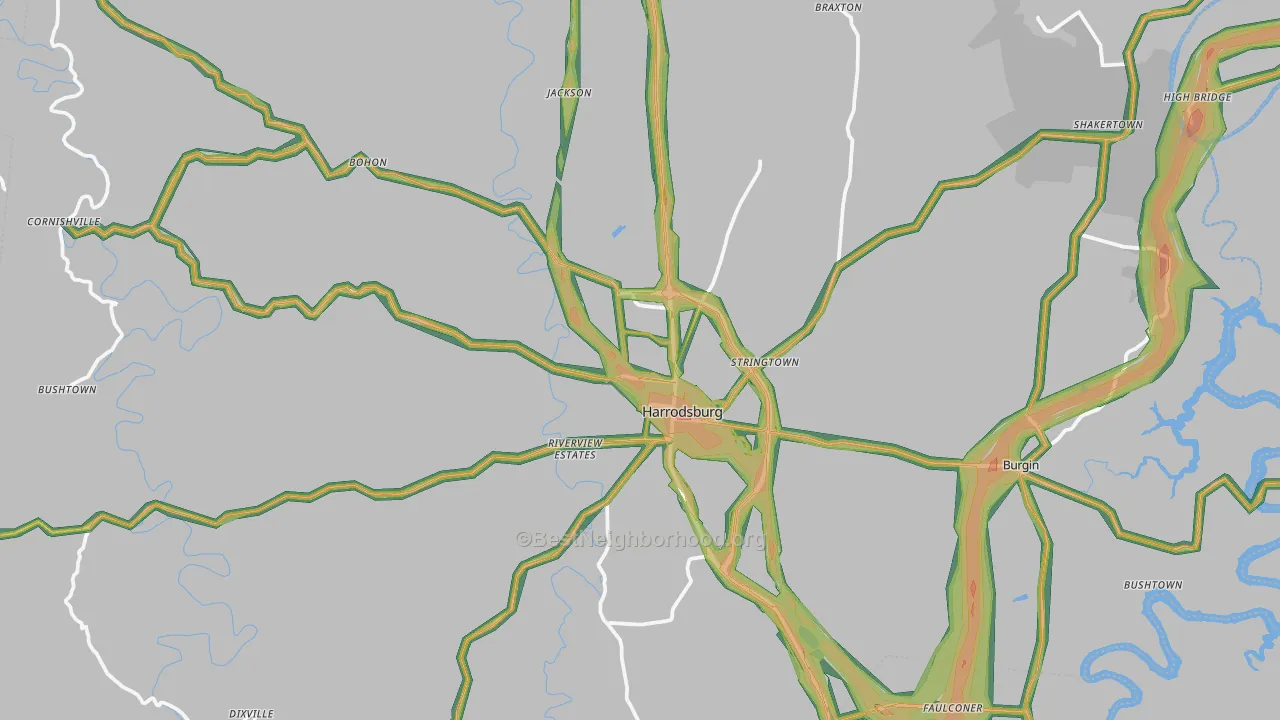 40330, KY Map of Noise Levels in 40330