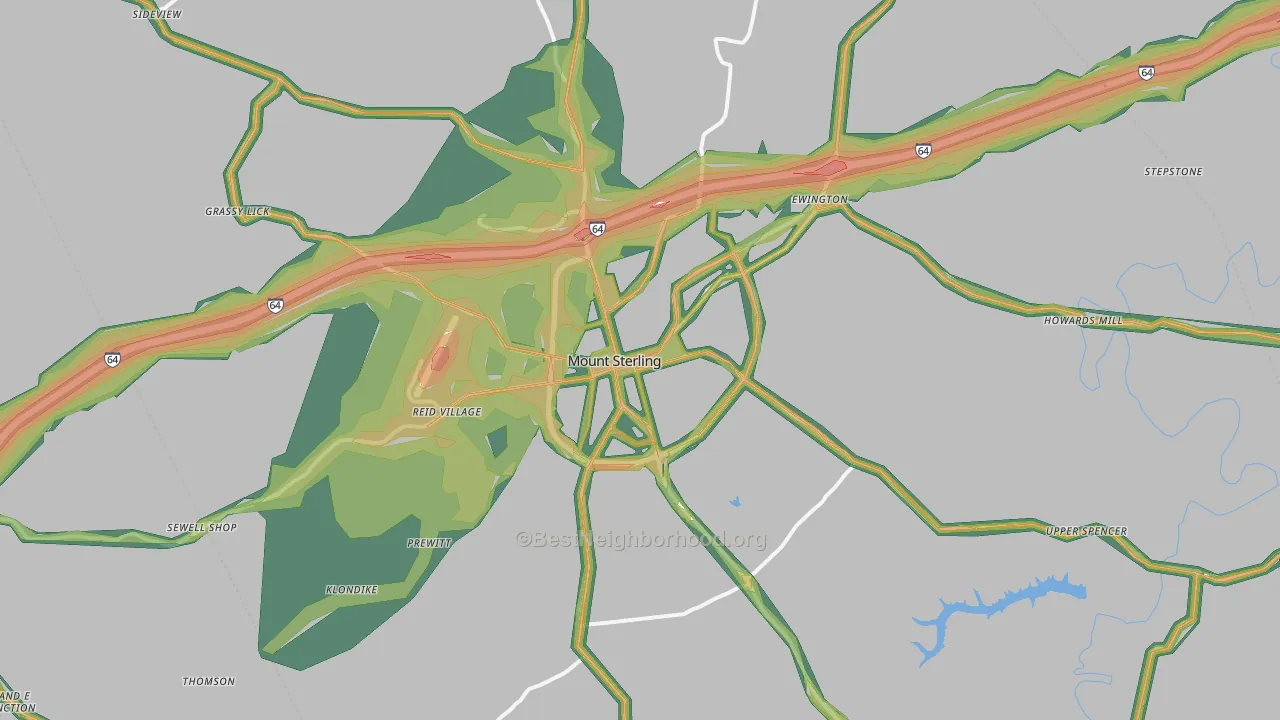 40353, KY Map of Noise Levels in 40353