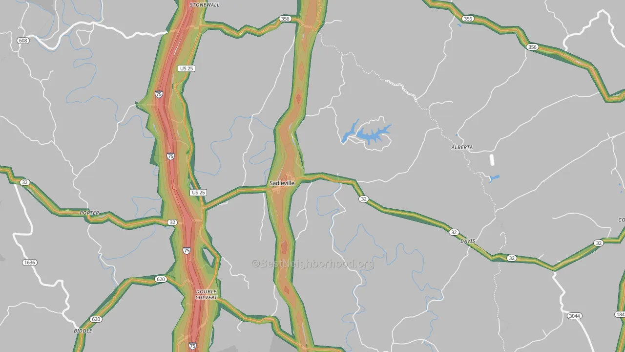 40370, KY Map of Noise Levels in 40370