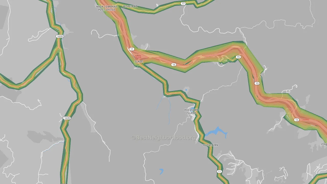 40376, KY Map of Noise Levels in 40376