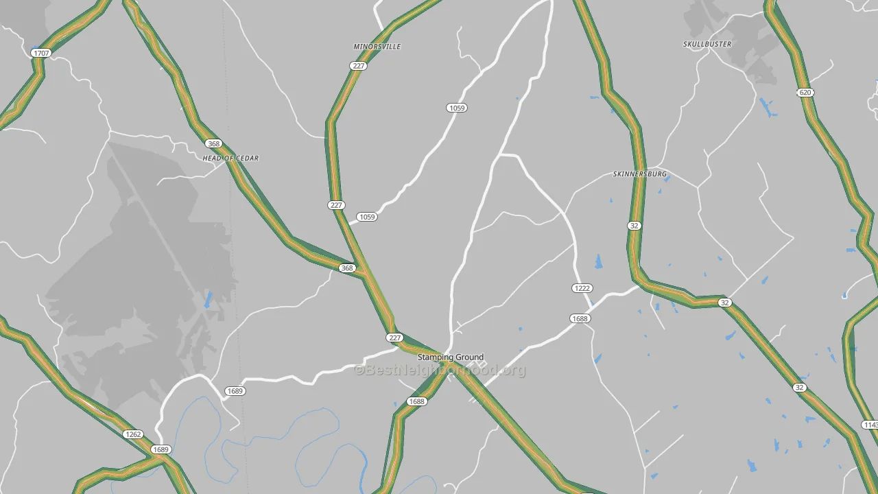 40379, KY Map of Noise Levels in 40379
