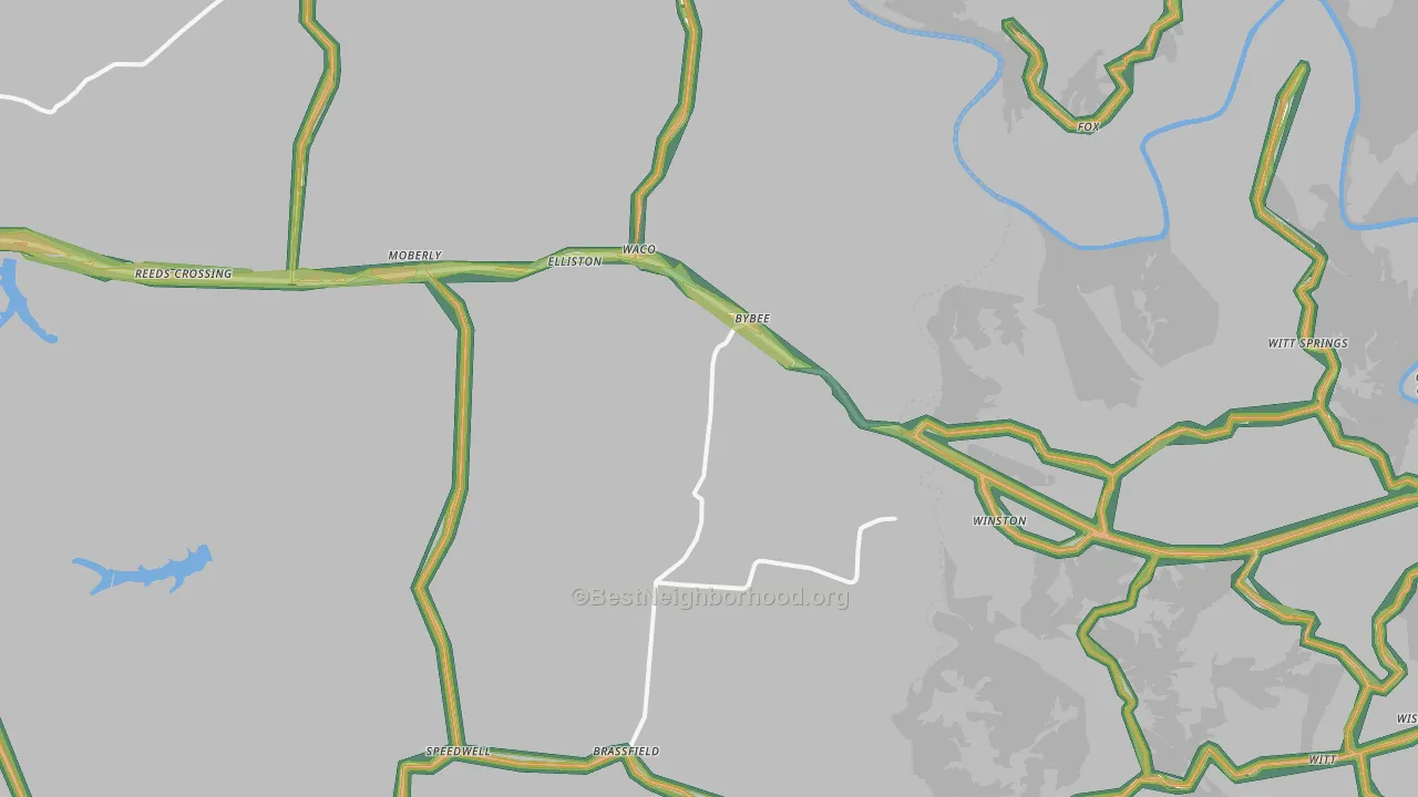 40385, KY Map of Noise Levels in 40385