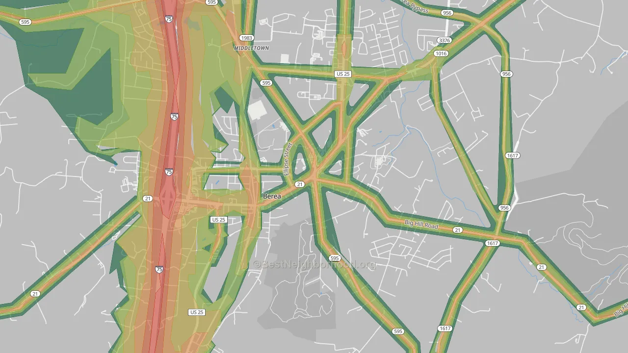 40404, KY Map of Noise Levels in 40404