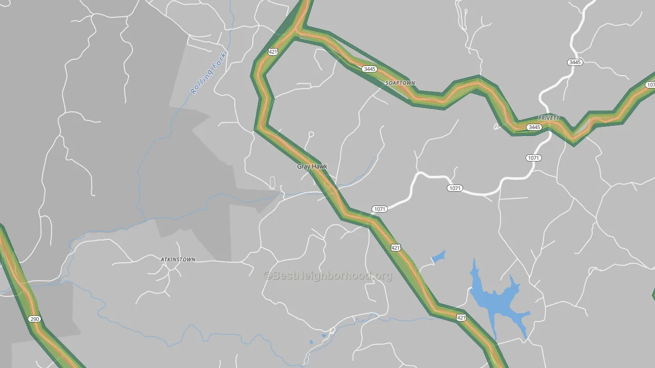 40434, KY Map of Noise Levels in 40434