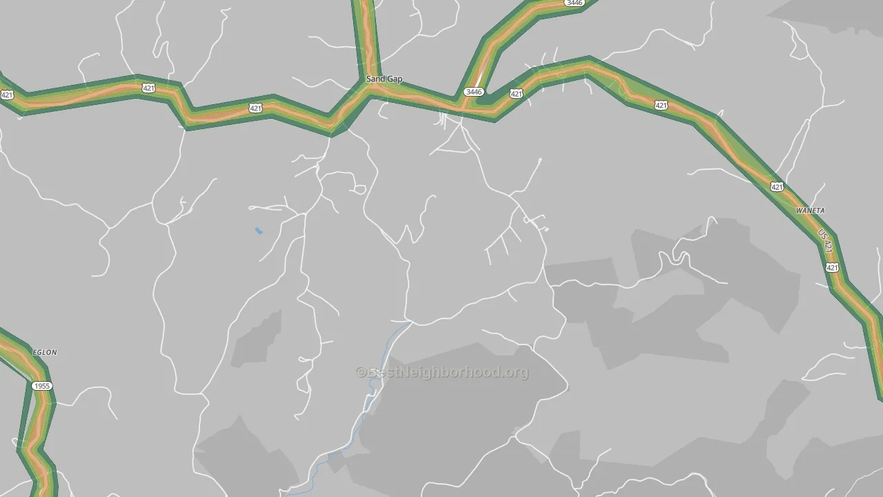 40481, KY Map of Noise Levels in 40481