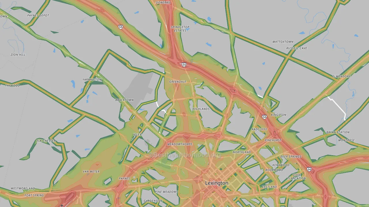 40511, KY Map of Noise Levels in 40511