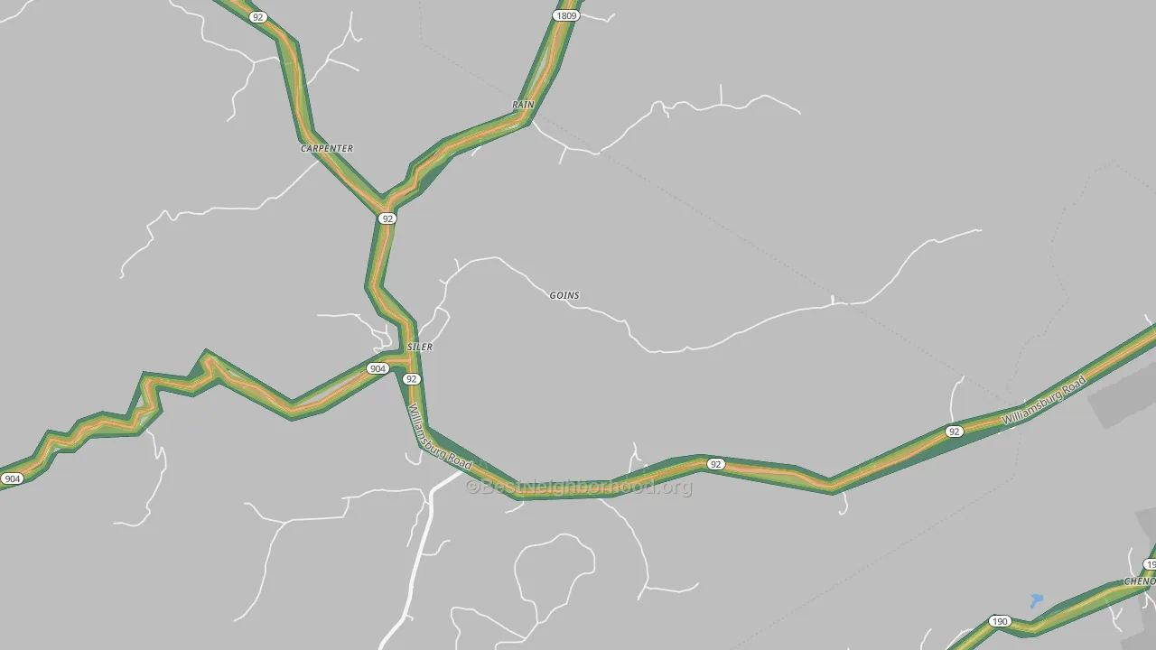 40763, KY Map of Noise Levels in 40763