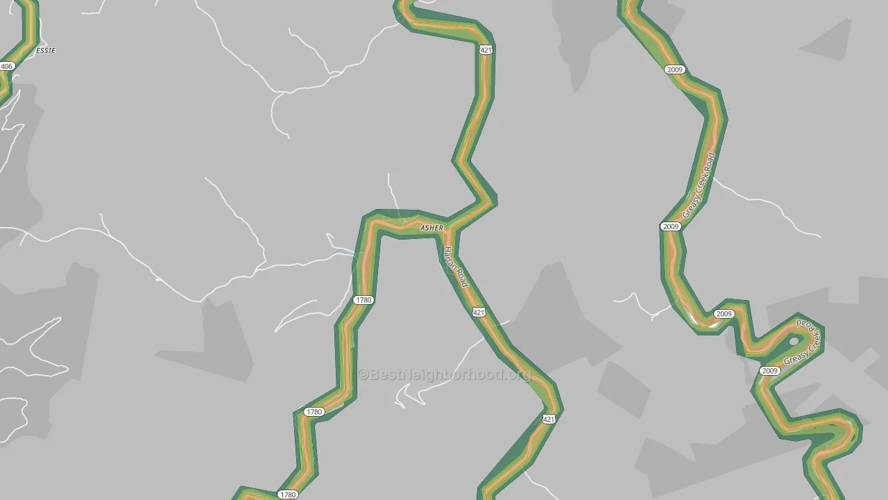 40803, KY Map of Noise Levels in 40803