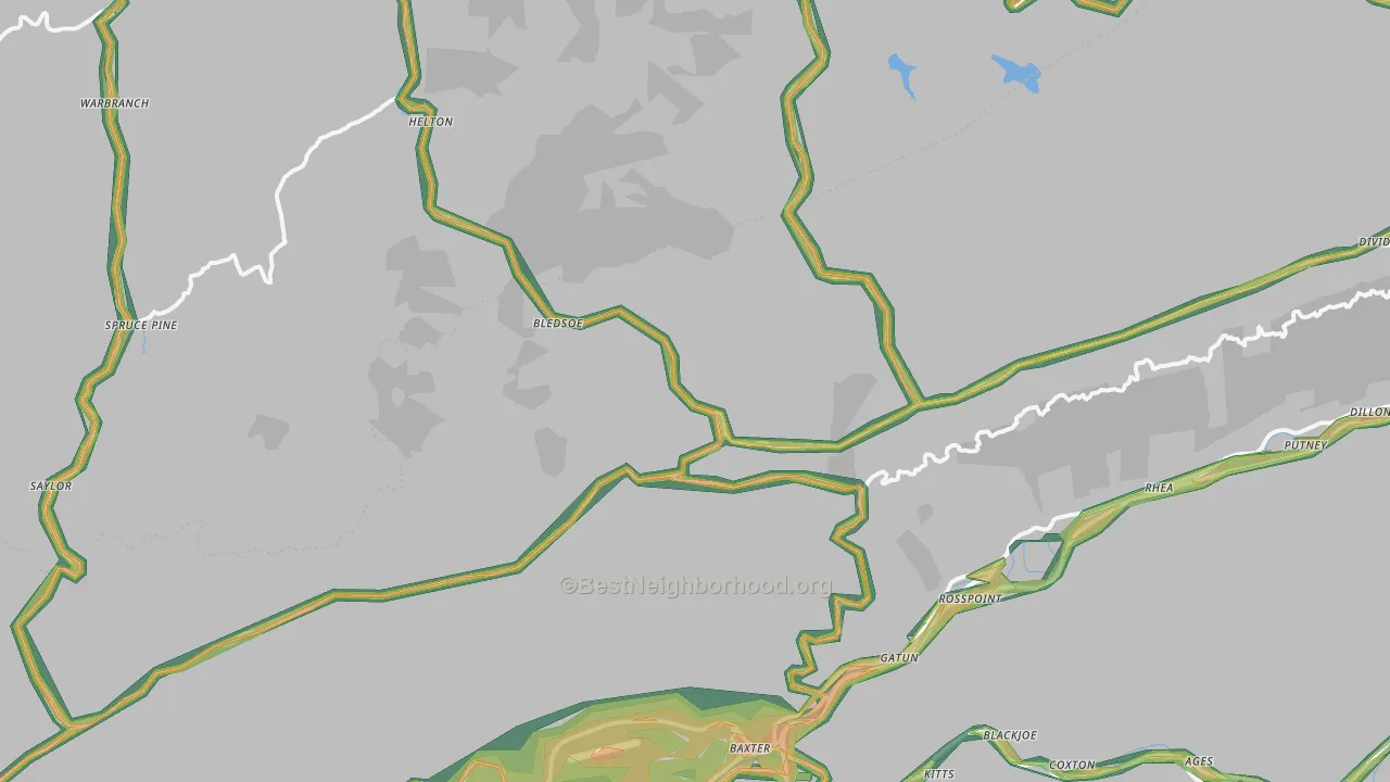40810, KY Map of Noise Levels in 40810