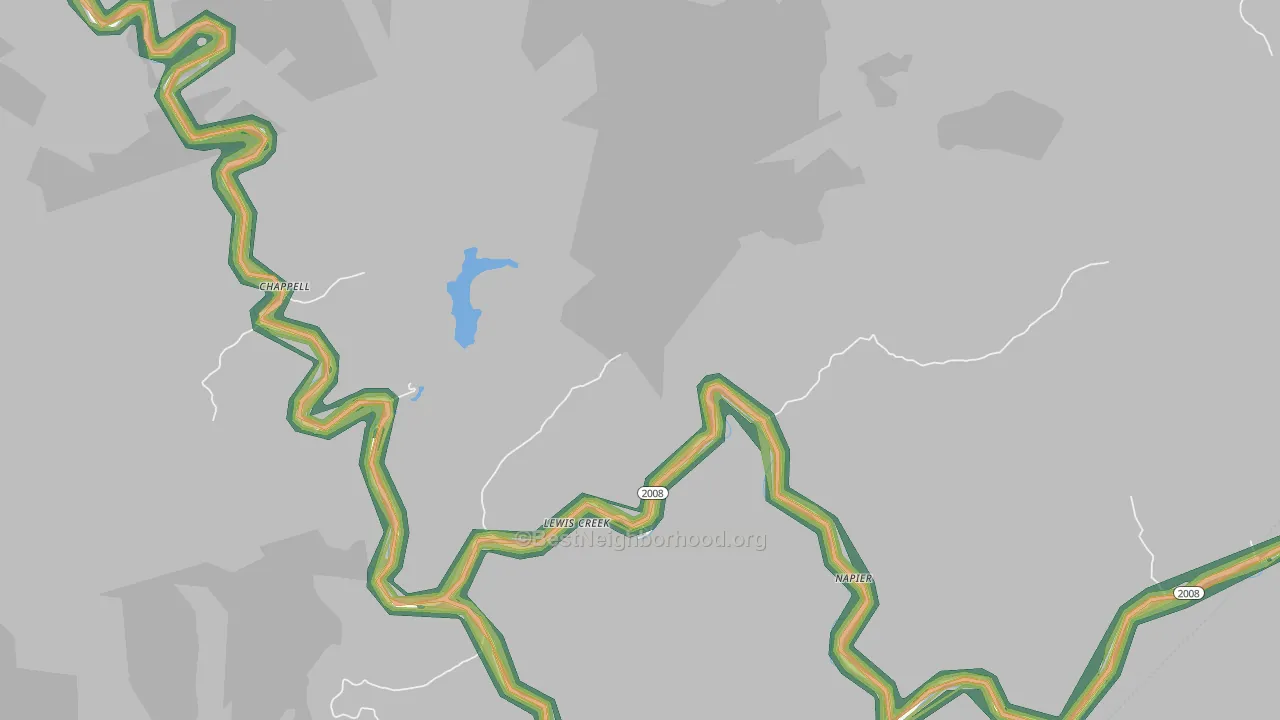 40816, KY Map of Noise Levels in 40816