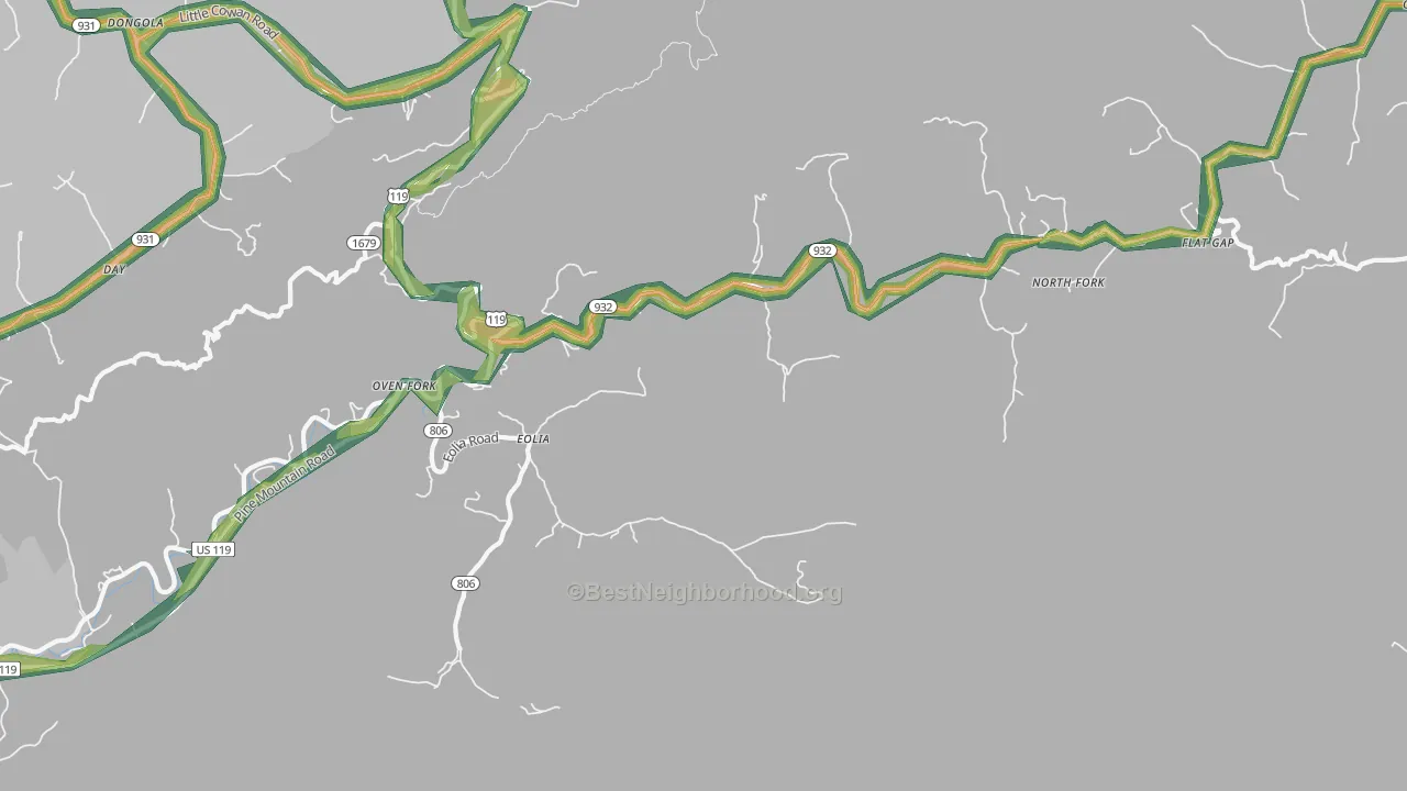 40826, KY Map of Noise Levels in 40826