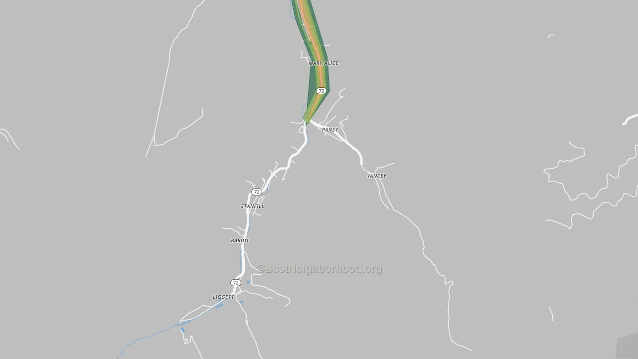 40830, KY Map of Noise Levels in 40830