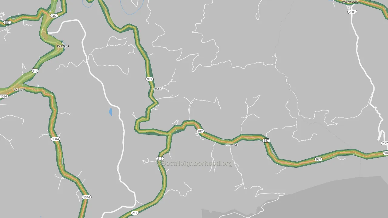 40856, KY Map of Noise Levels in 40856