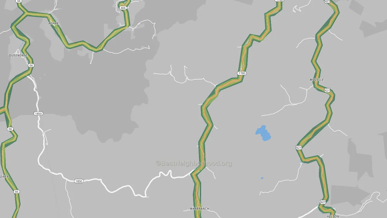40874, KY Map of Noise Levels in 40874
