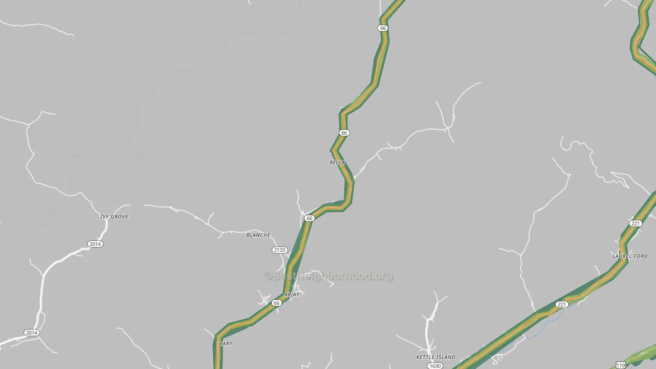 40902, KY Map of Noise Levels in 40902