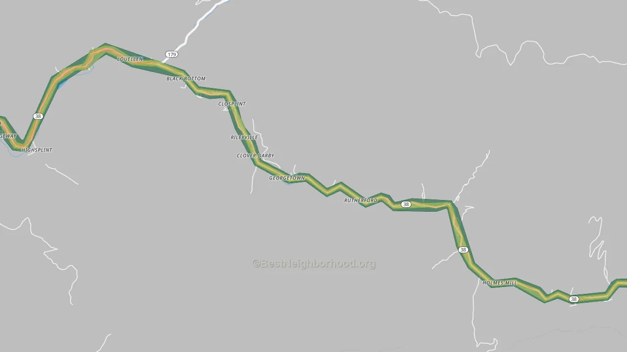 40927, KY Map of Noise Levels in 40927