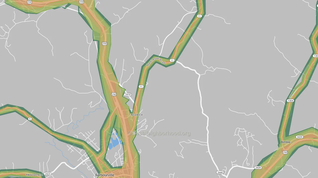 40949, KY Map of Noise Levels in 40949