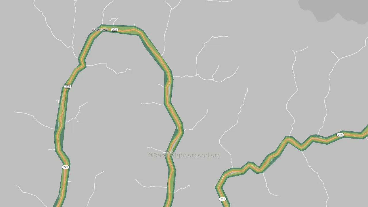 40982, KY Map of Noise Levels in 40982
