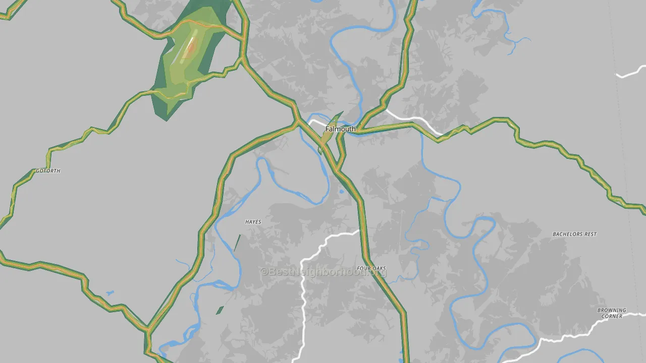 41040, KY Map of Noise Levels in 41040