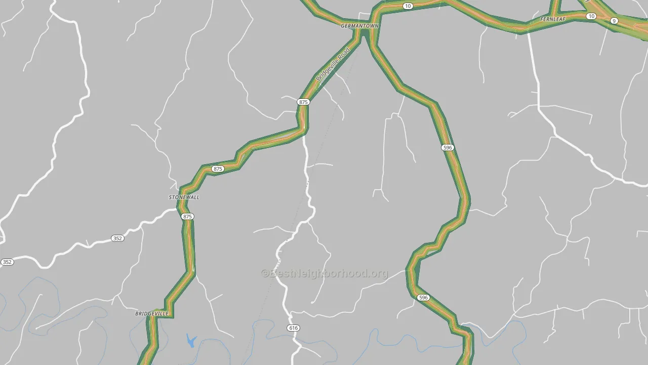 41044, KY Map of Noise Levels in 41044
