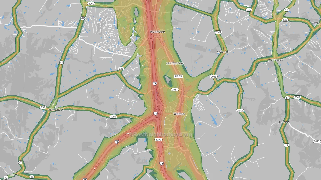 41094, KY Map of Noise Levels in 41094
