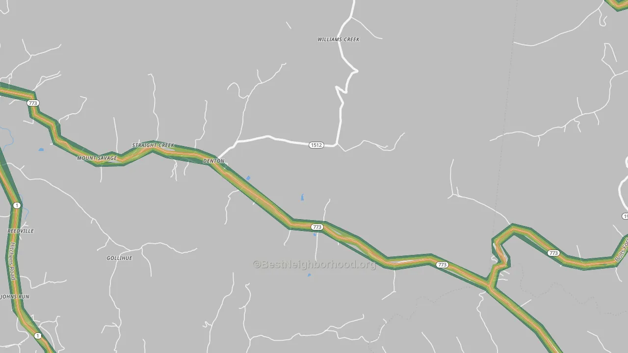 41132, KY Map of Noise Levels in 41132