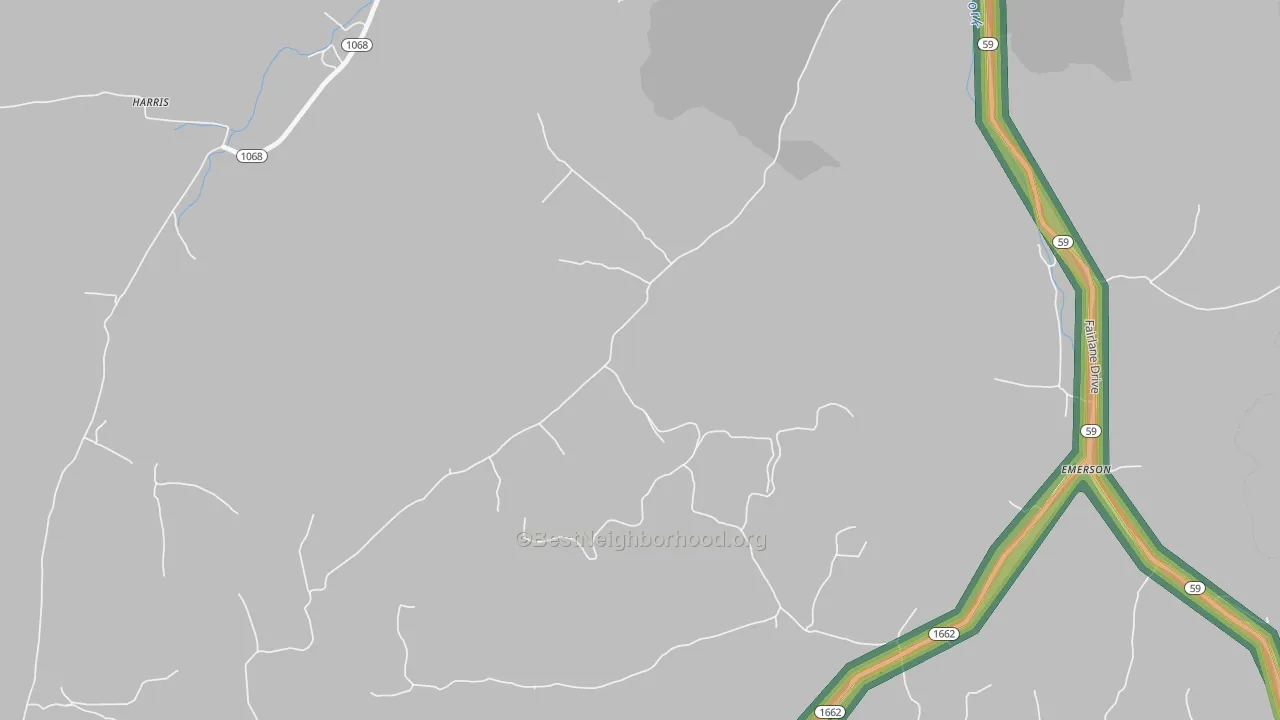 41135, KY Map of Noise Levels in 41135