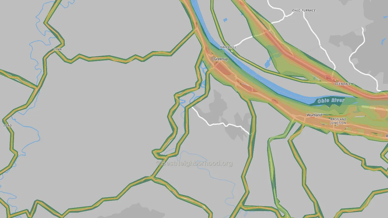 41144, KY Map of Noise Levels in 41144