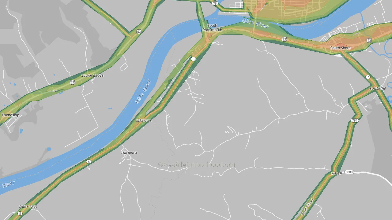 41174, KY Map of Noise Levels in 41174