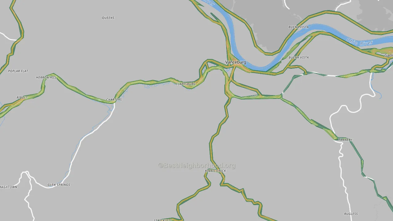 41179, KY Map of Noise Levels in 41179