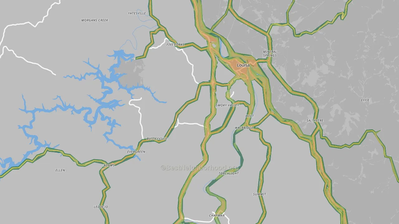 41230, KY Map of Noise Levels in 41230