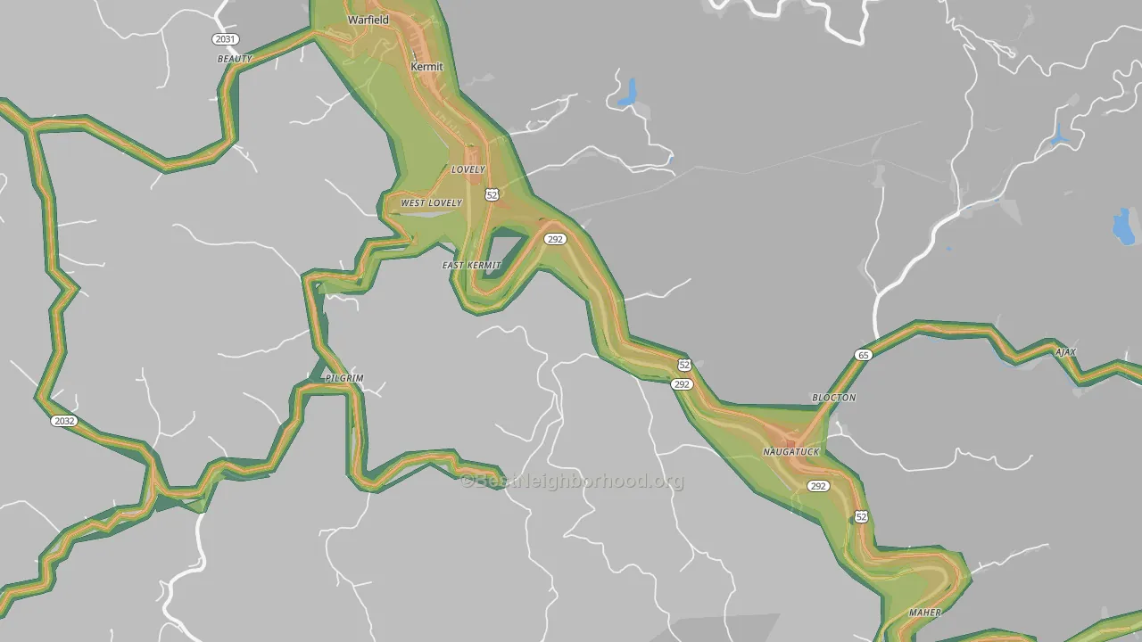 41231, KY Map of Noise Levels in 41231