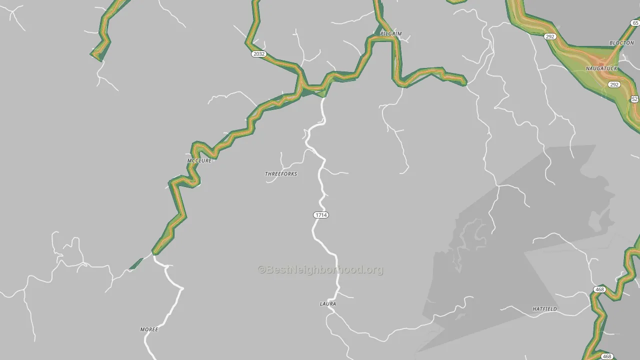 41250, KY Map of Noise Levels in 41250
