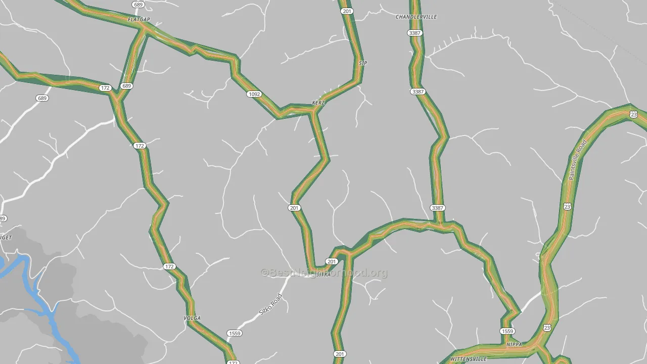 41255, KY Map of Noise Levels in 41255