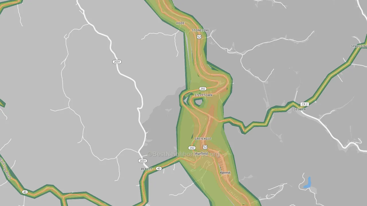 41267, KY Map of Noise Levels in 41267