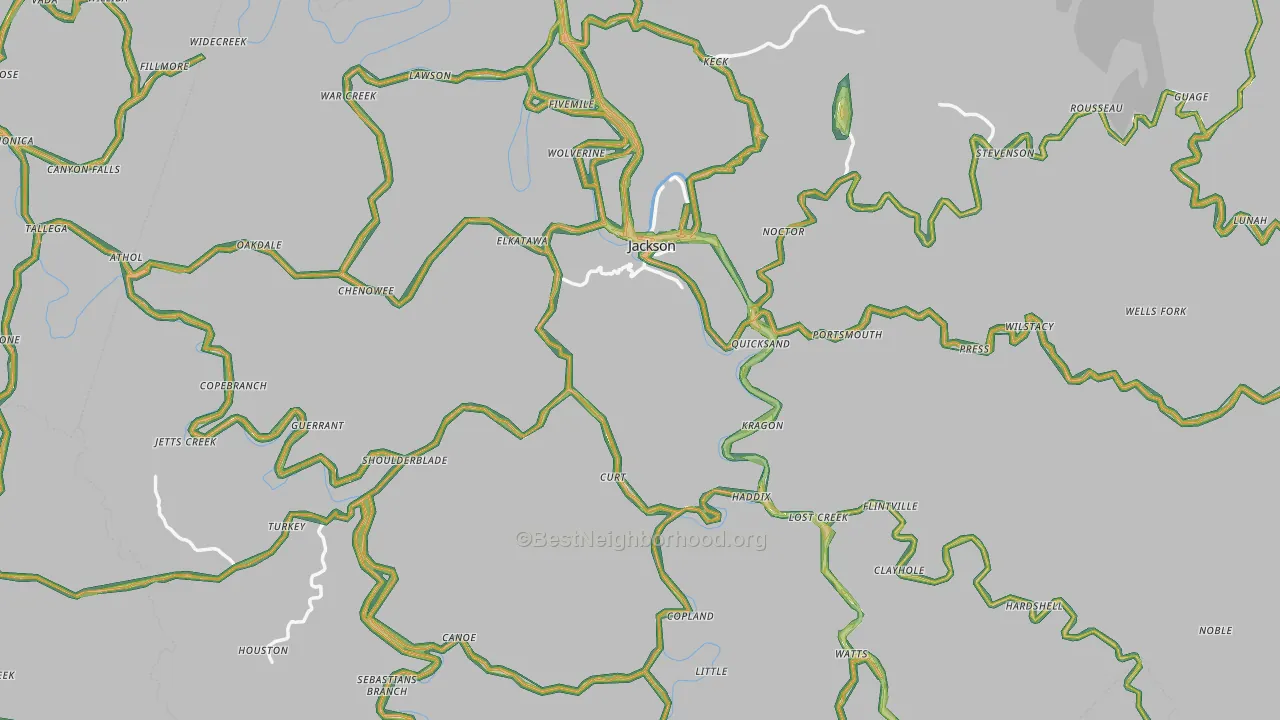 41339, KY Map of Noise Levels in 41339