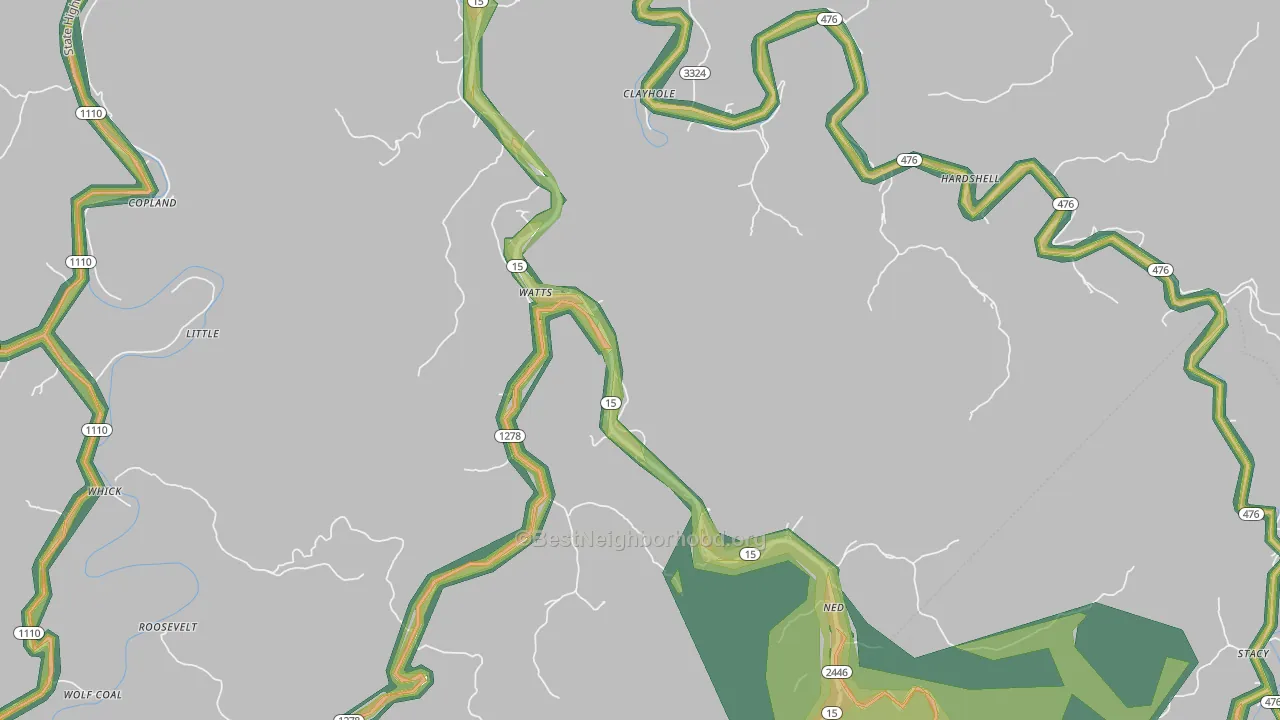41348, KY Map of Noise Levels in 41348