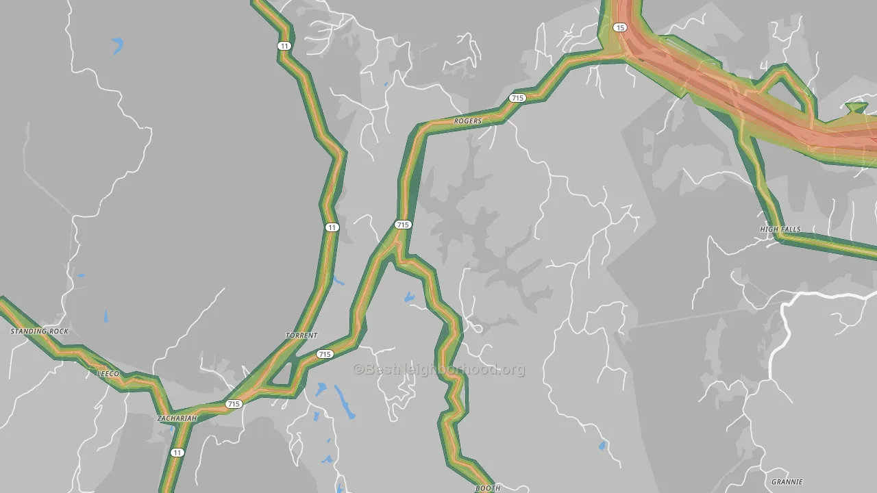 41365, KY Map of Noise Levels in 41365