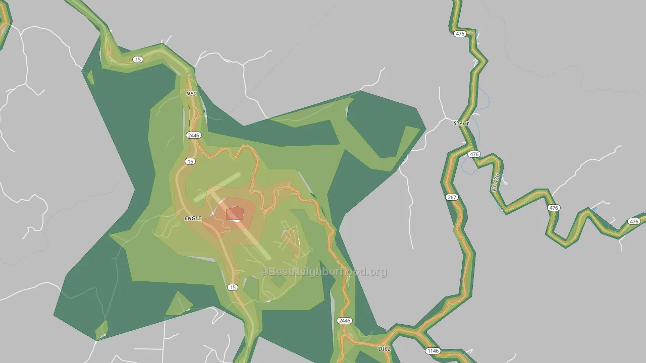 41367, KY Map of Noise Levels in 41367