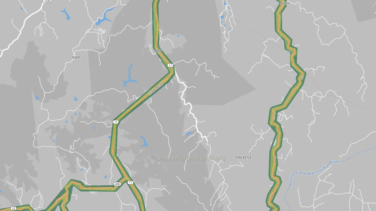 41397, KY Map of Noise Levels in 41397