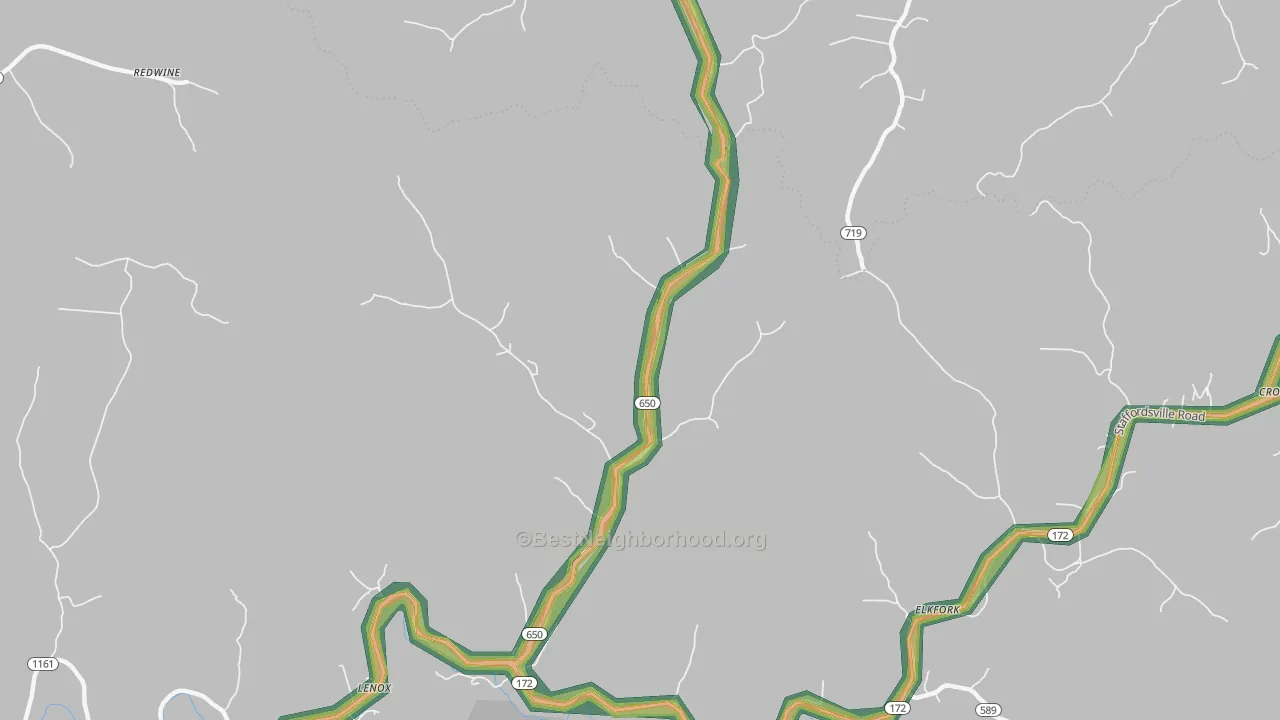 41421, KY Map of Noise Levels in 41421
