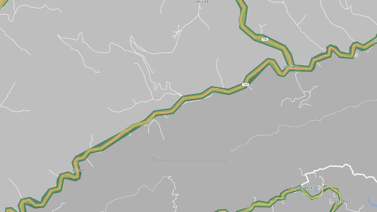 41512, KY Map of Noise Levels in 41512