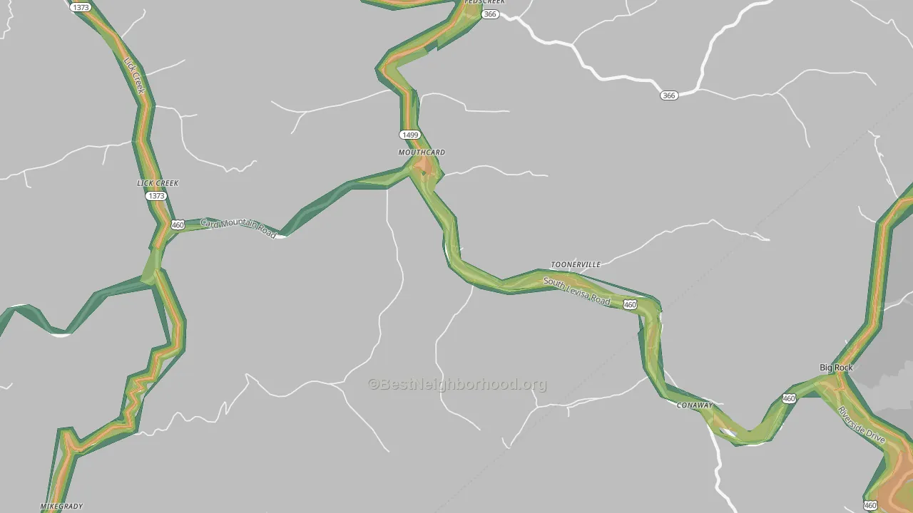 41548, KY Map of Noise Levels in 41548