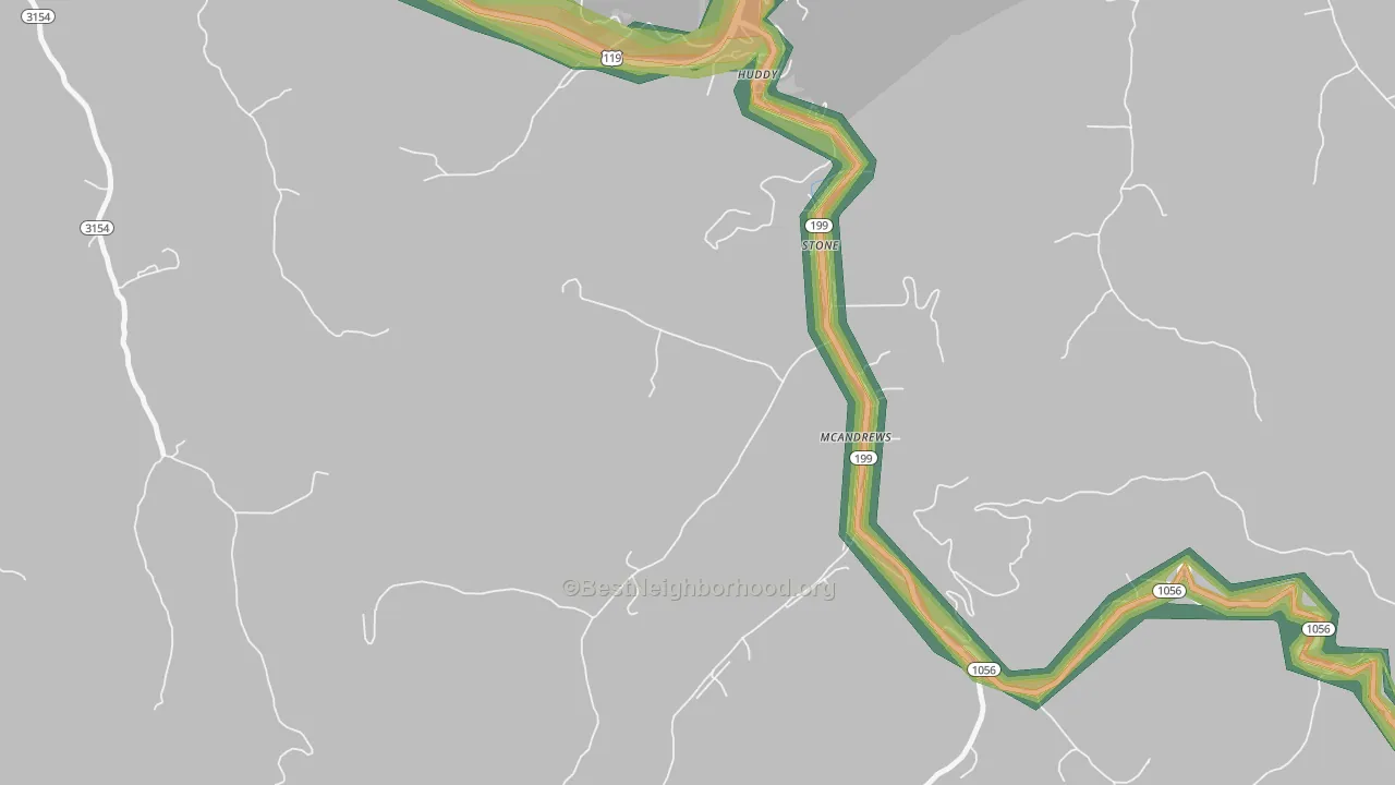 41567, KY Map of Noise Levels in 41567