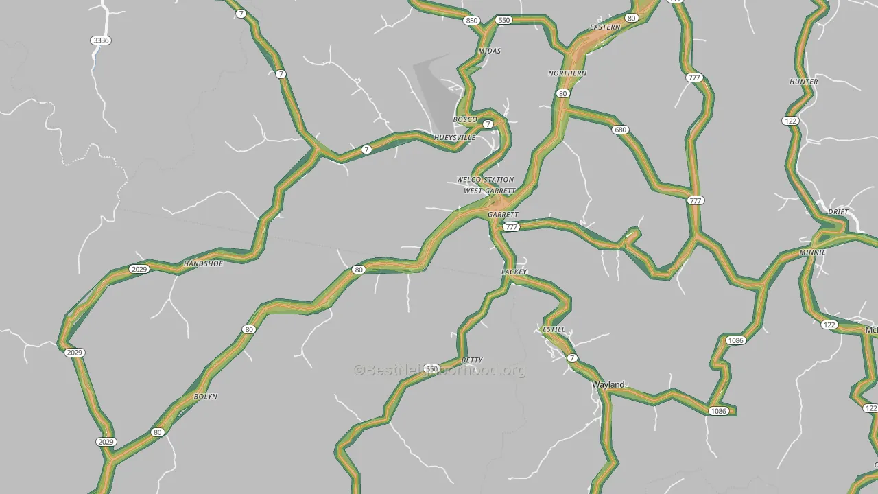 41630, KY Map of Noise Levels in 41630