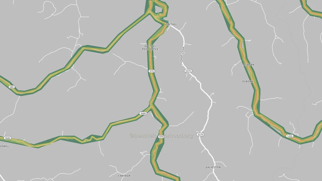 41631, KY Map of Noise Levels in 41631
