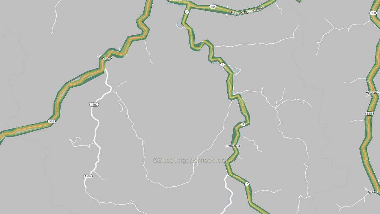 41632, KY Map of Noise Levels in 41632