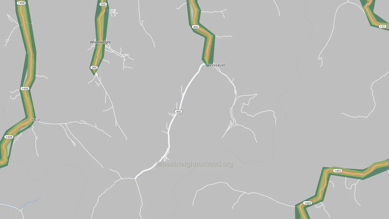41667, KY Map of Noise Levels in 41667